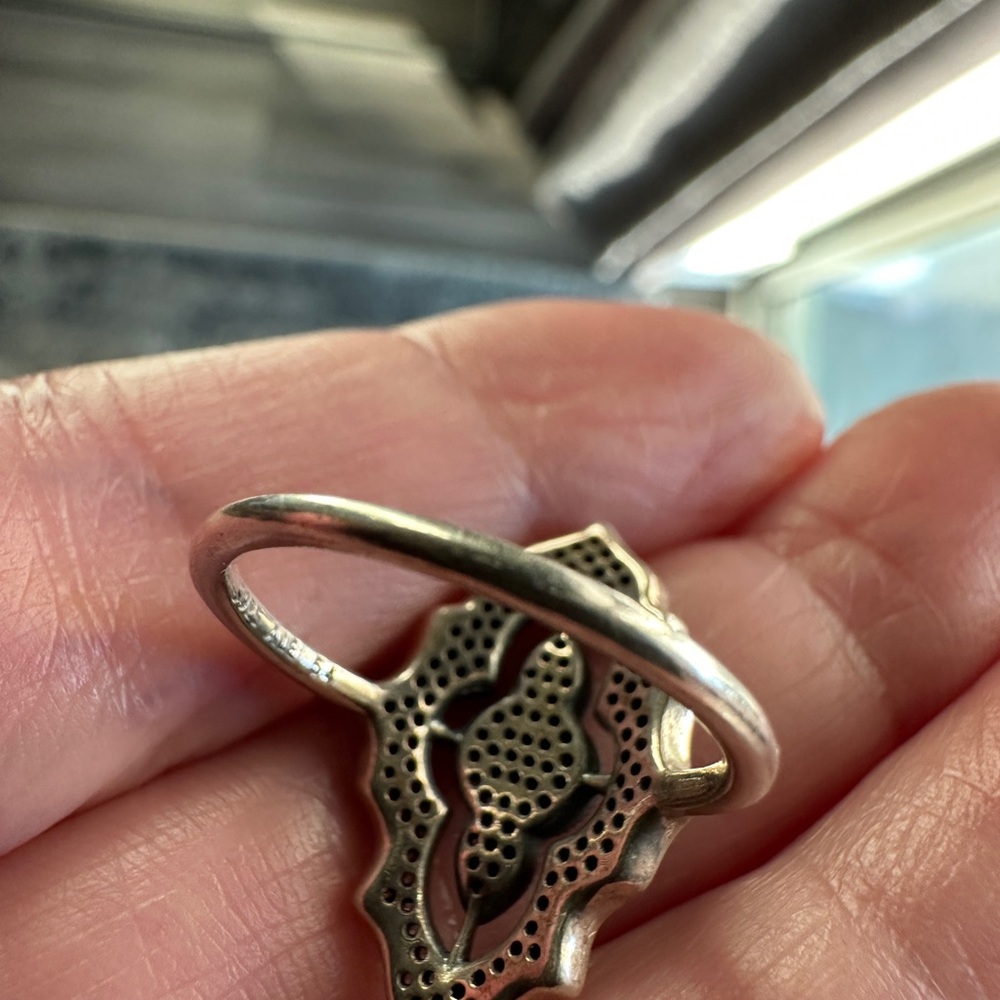 Pandora sterling silver vintage look ring. Size 7. - Picture 2 of 3